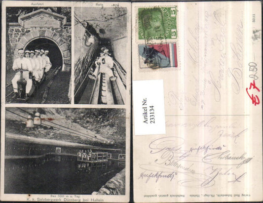 233134,Salzbergwerk Dürrnberg b. Hallein Ausfahrt Rutsche See Mehrbildkarte