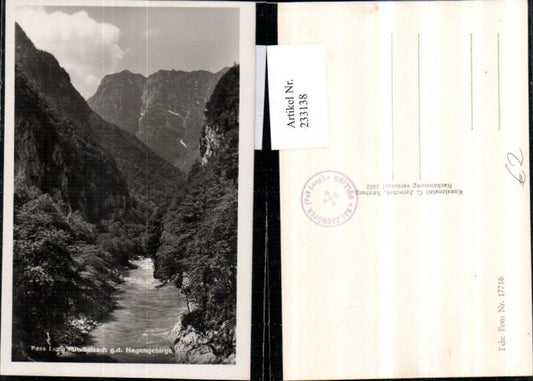 233138,Pass Lueg m. Sazach geg. d. Hagengebirge Partie