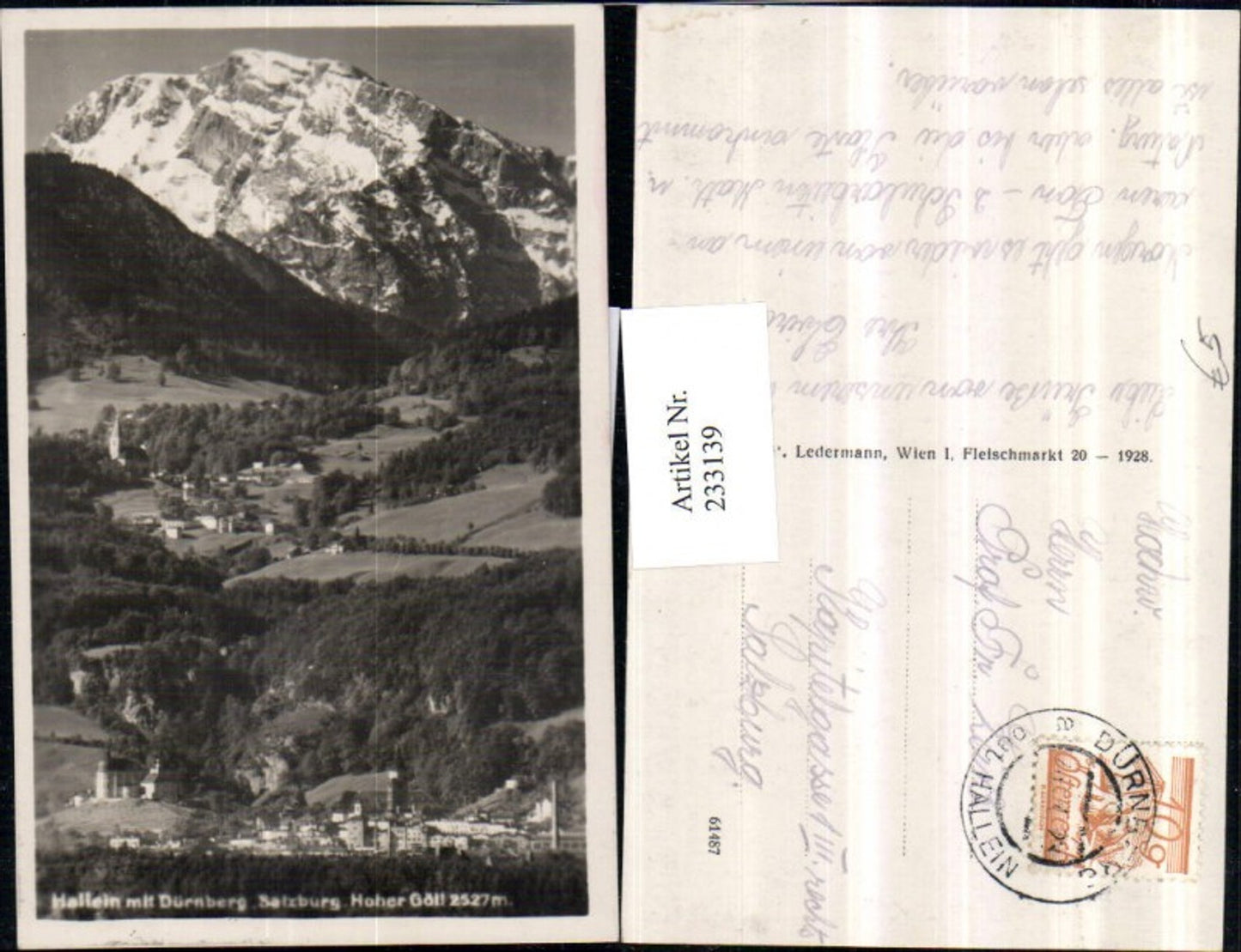 233139,Hallein Totale m. Dürnberg u. Hoher Göll