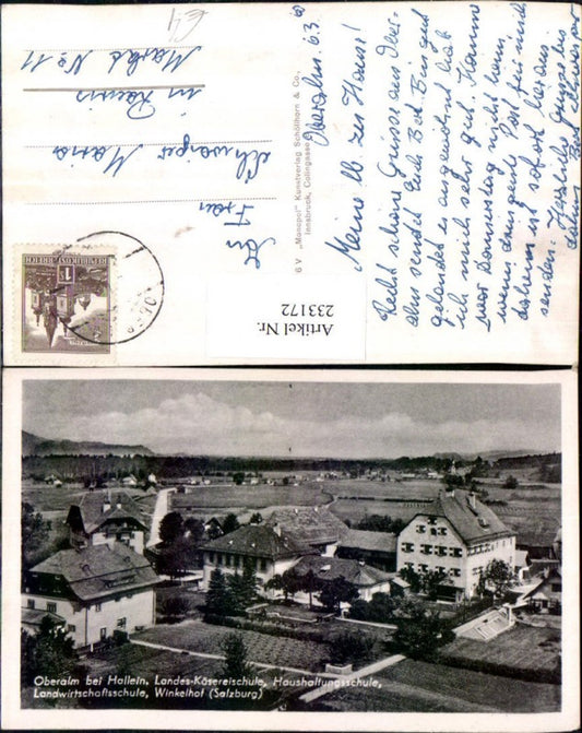 233172,Oberalm b. Hallein Landes-Käsereischule Haushaltungsschule Landwirtschaftsschule Winkelhof