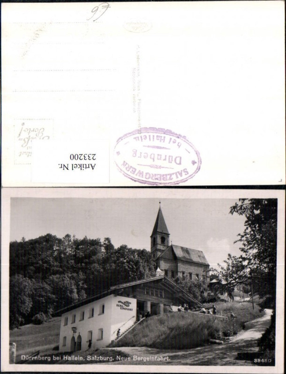 233200,Dürrnberg b. Hallein Bergeinfahrt Kirche