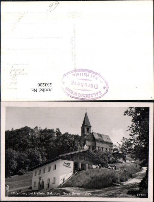 233200,Dürrnberg b. Hallein Bergeinfahrt Kirche