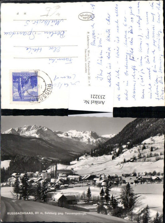 233221,Russbachsaag b. Rußbach am Pass Gschütt Totale geg. Tennengebirge Winterbild