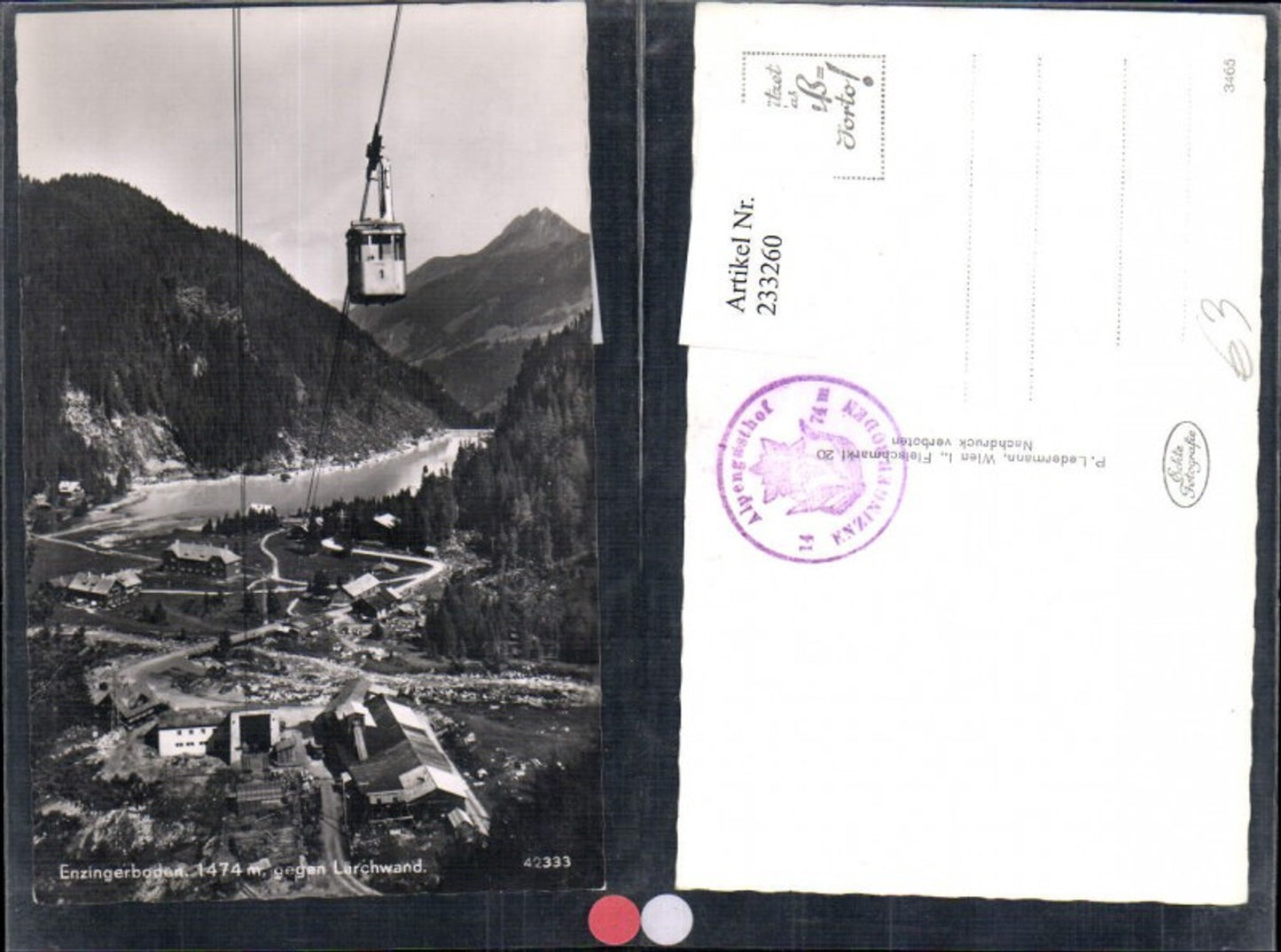 233260,Enzingerboden geg. Lärchwand Seilbahn Gondel