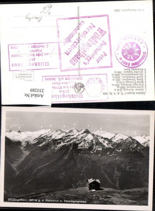 233289,Wildkogelhaus geg. d. Habachtal u. Venedigergruppe b. Neukirchen
