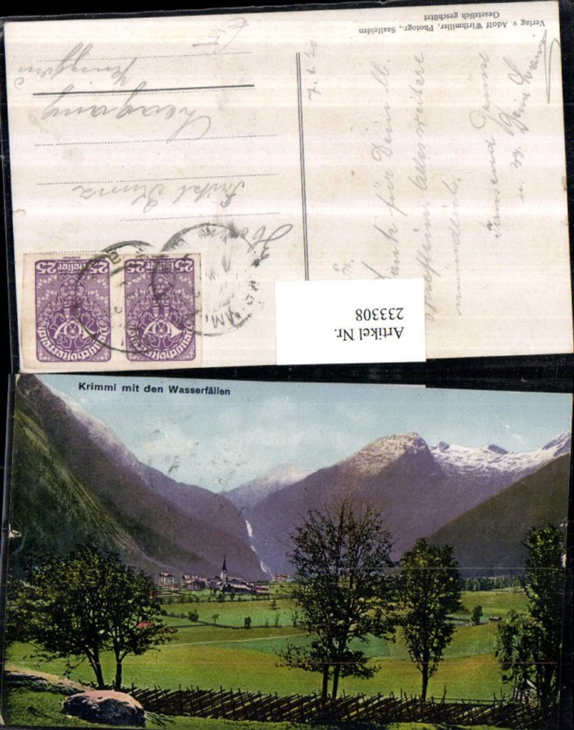 233308,Krimml Teilansicht m. d. Wasserfällen