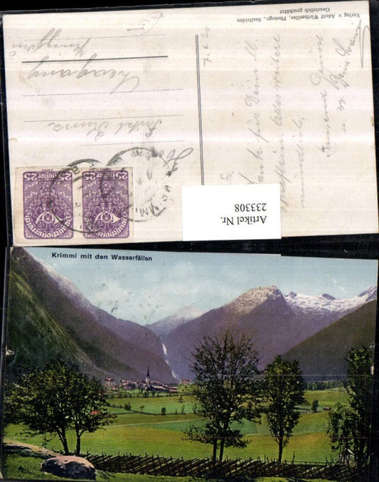 233308,Krimml Teilansicht m. d. Wasserfällen