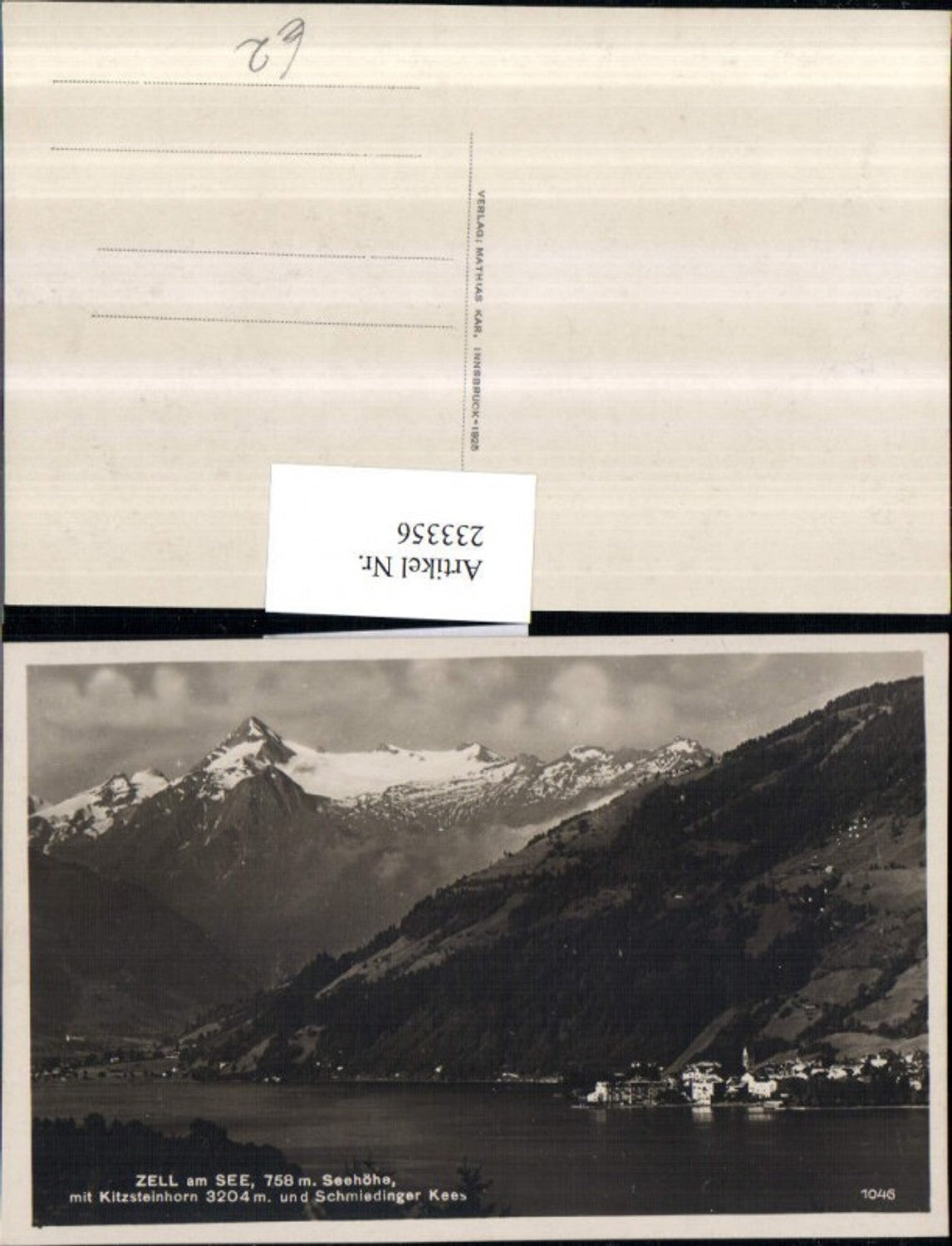 233356,Zell am See Teilansicht m. Kitzsteinhorn u. Schmiedinger Kees