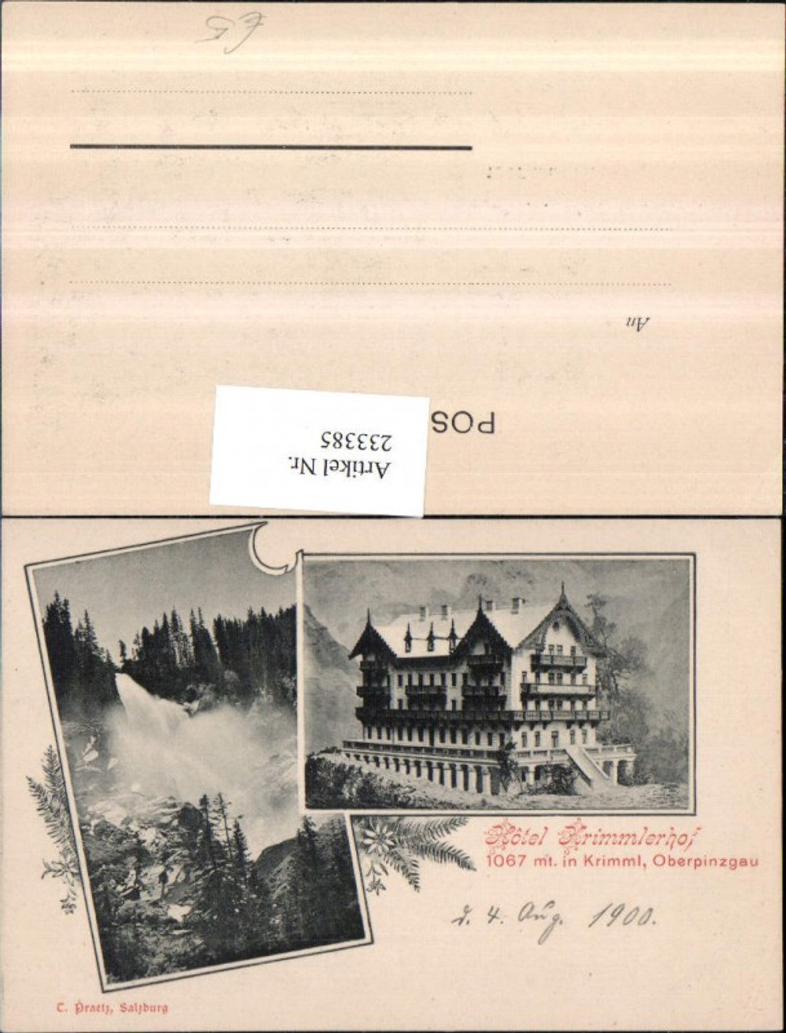 233385,Hotel Krimmlerhof in Krimmel Wasserfall Mehrbildkarte