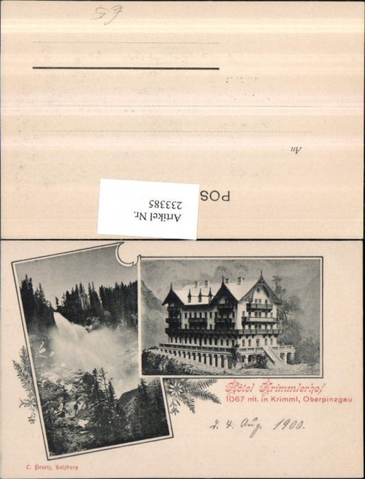233385,Hotel Krimmlerhof in Krimmel Wasserfall Mehrbildkarte
