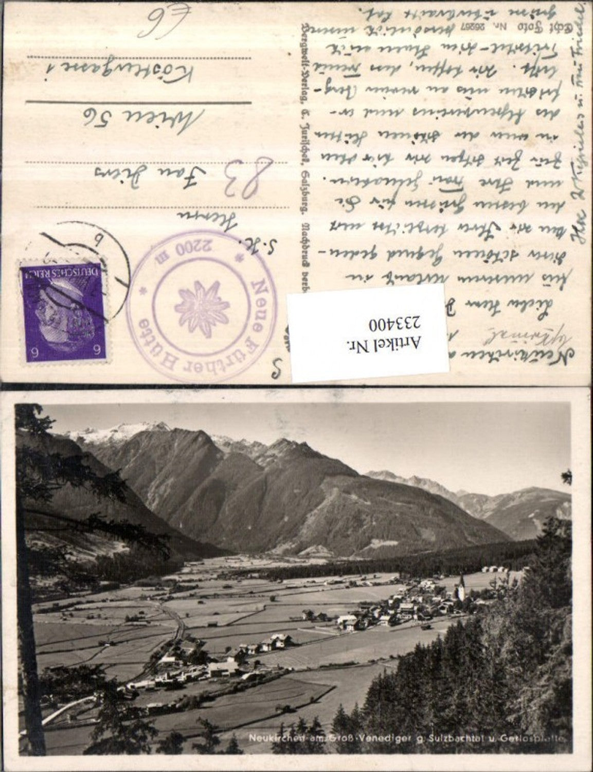 233400,Neukirchen am Großvenediger Totale geg. Sulzbachtal u. Gerlosplatte