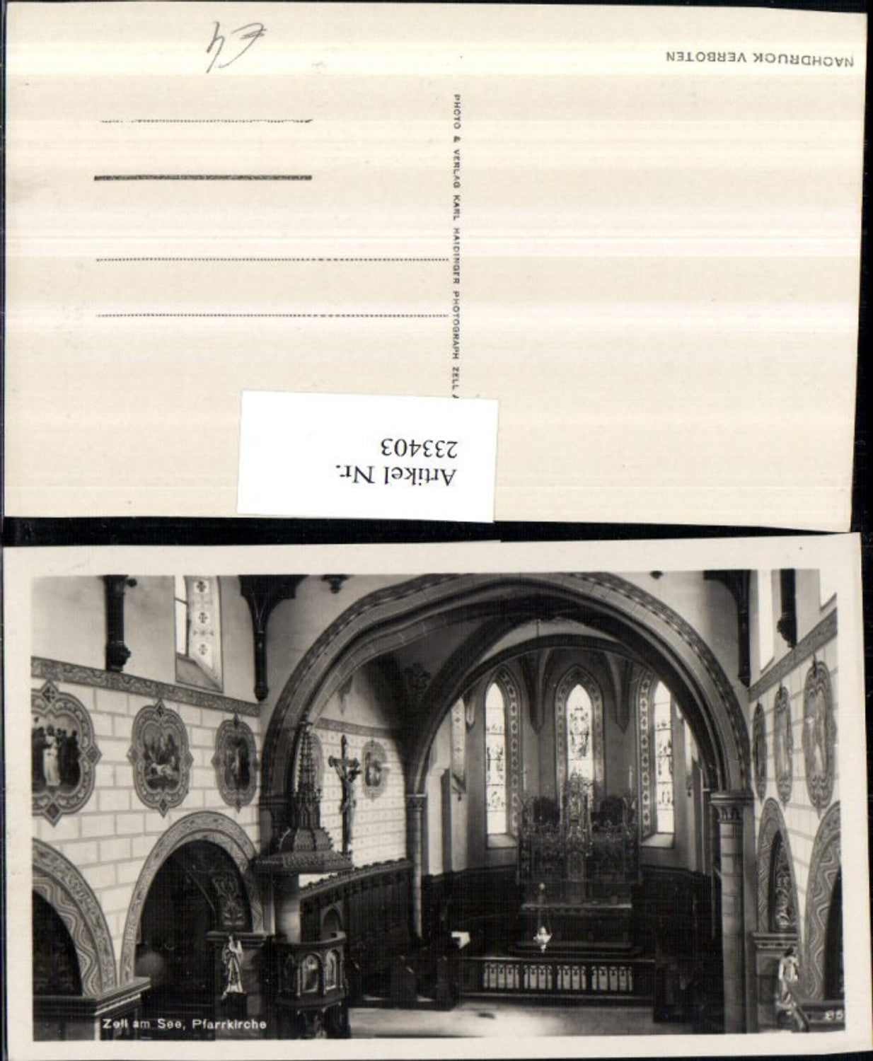 233403,Zell am See Pfarrkirche Kirche Innenansicht Kanzel