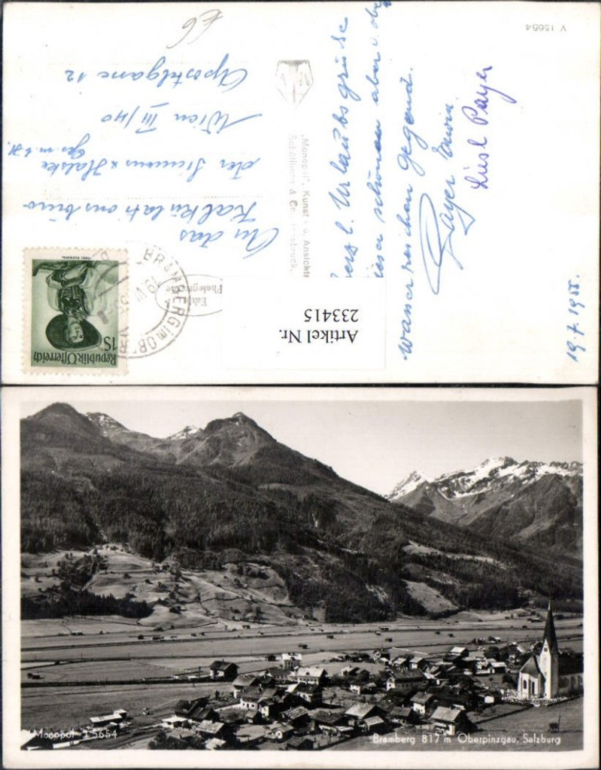 233415,Bramberg Totale im Oberpinzgau