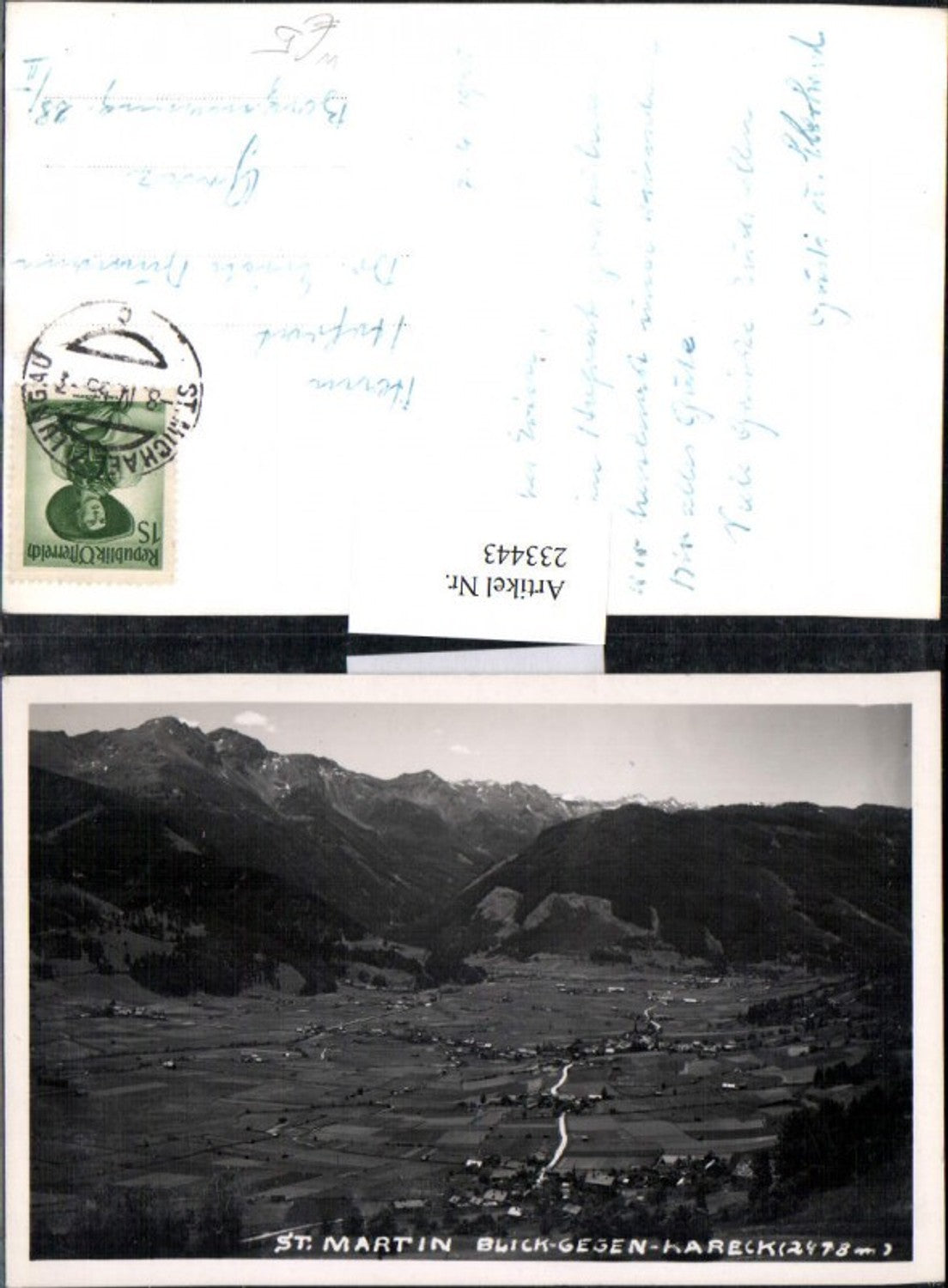 233443,St. Martin b. Lofer Totale Blick geg. Kareck