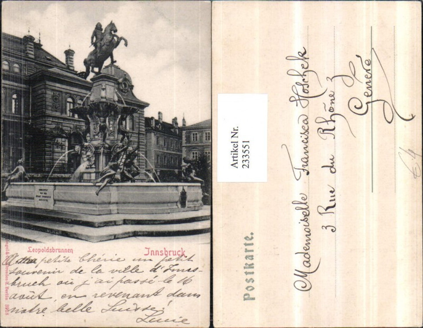 Alte Ansichtskarte – Old Postcard