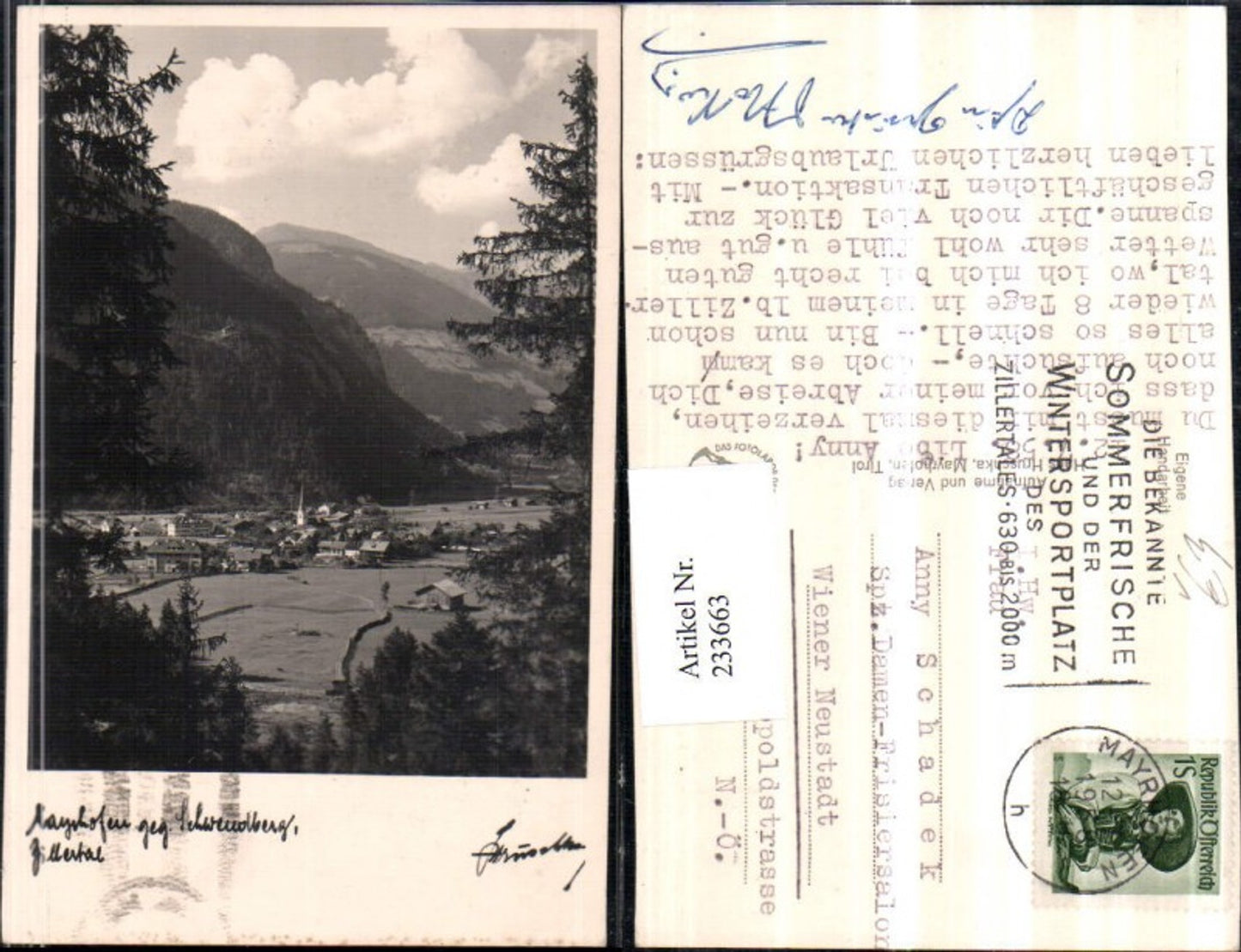 Alte Ansichtskarte – Old Postcard