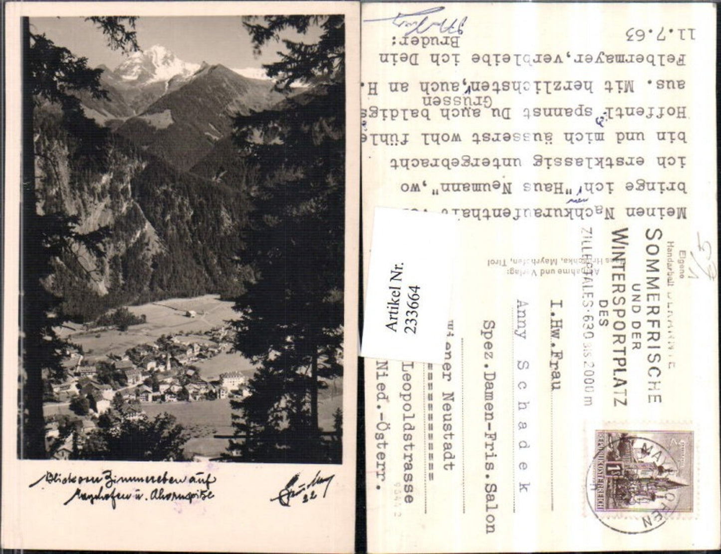 Alte Ansichtskarte – Old Postcard