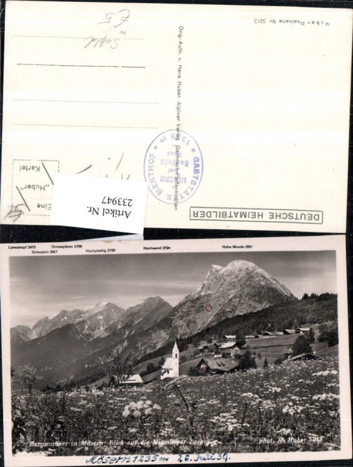 Alte Ansichtskarte – Old Postcard