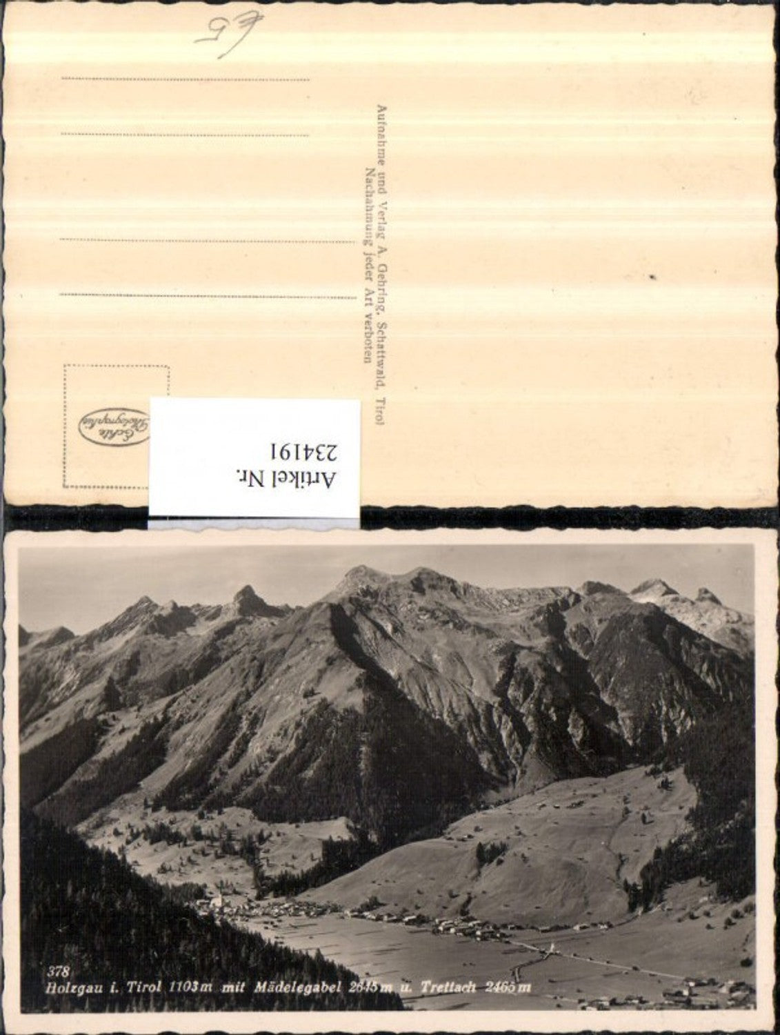 Alte Ansichtskarte – Old Postcard