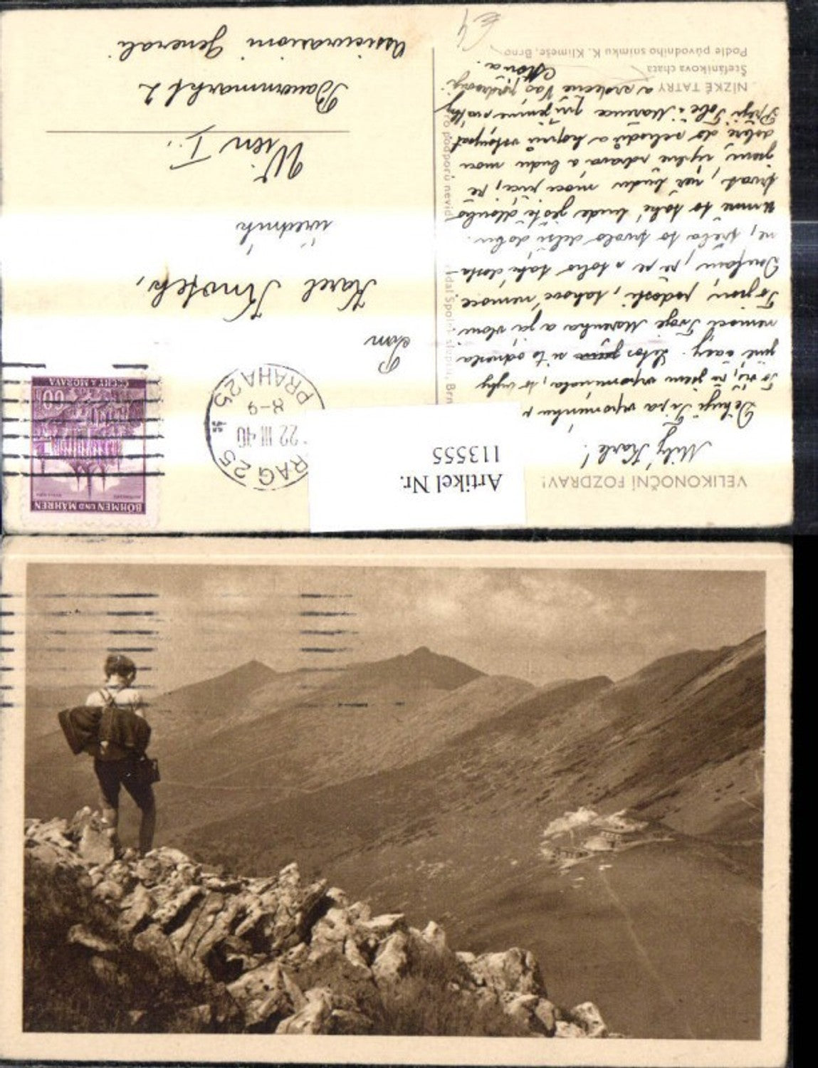 113555,Nizke Tatry Niedere Tatra Stefanikova chata Bergansicht m. Bub Junge i. Vordergrund