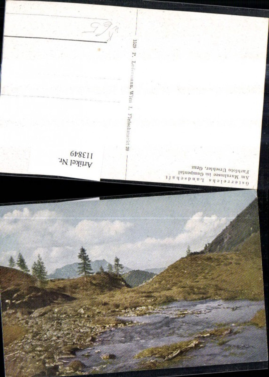 113849,Künstler Urschler Am Maralmsee i. Gumpental Gössenberg Landschaft