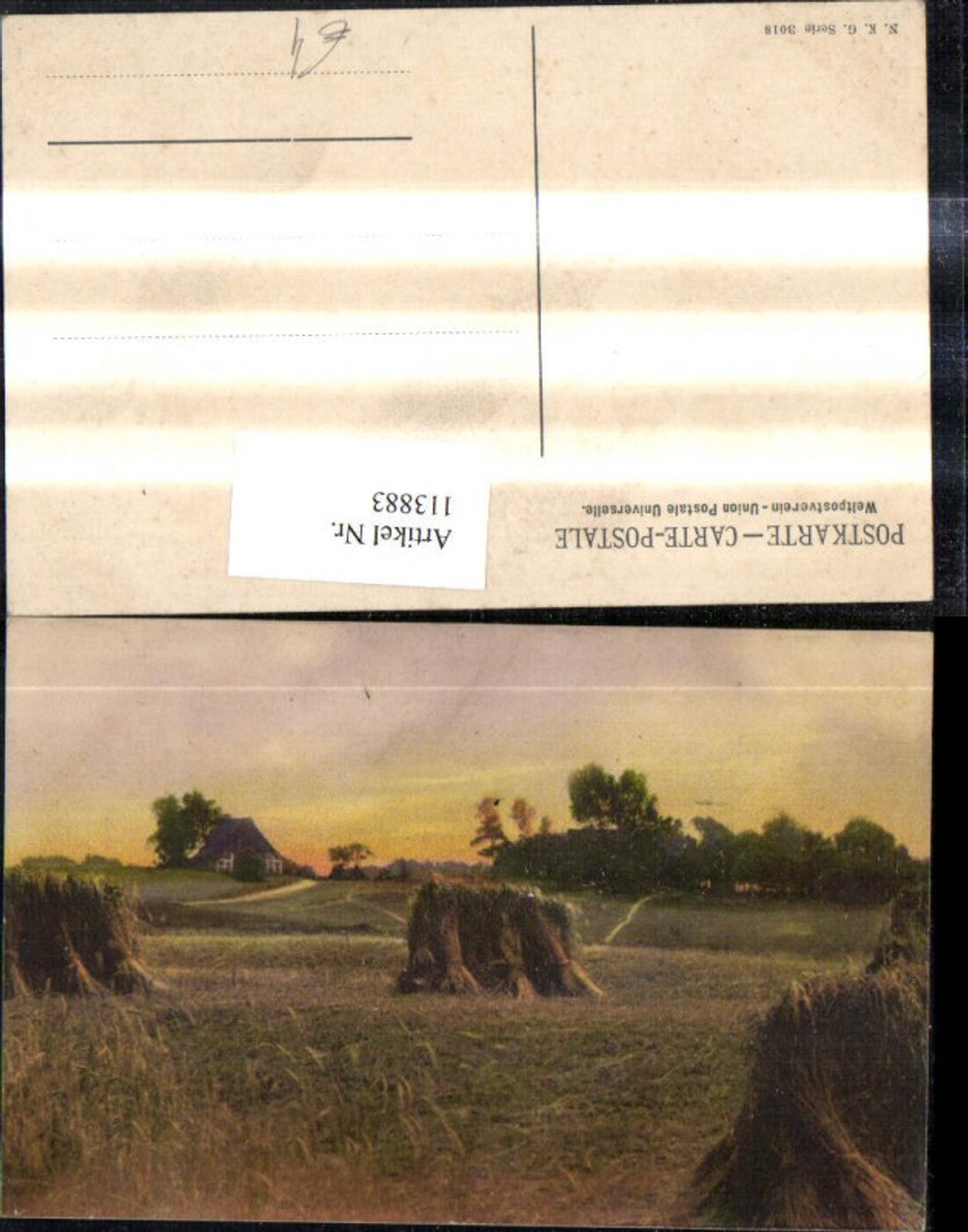 113883,Künstler Ak Heinzen Heureithern a. Feld Haus Landschaft