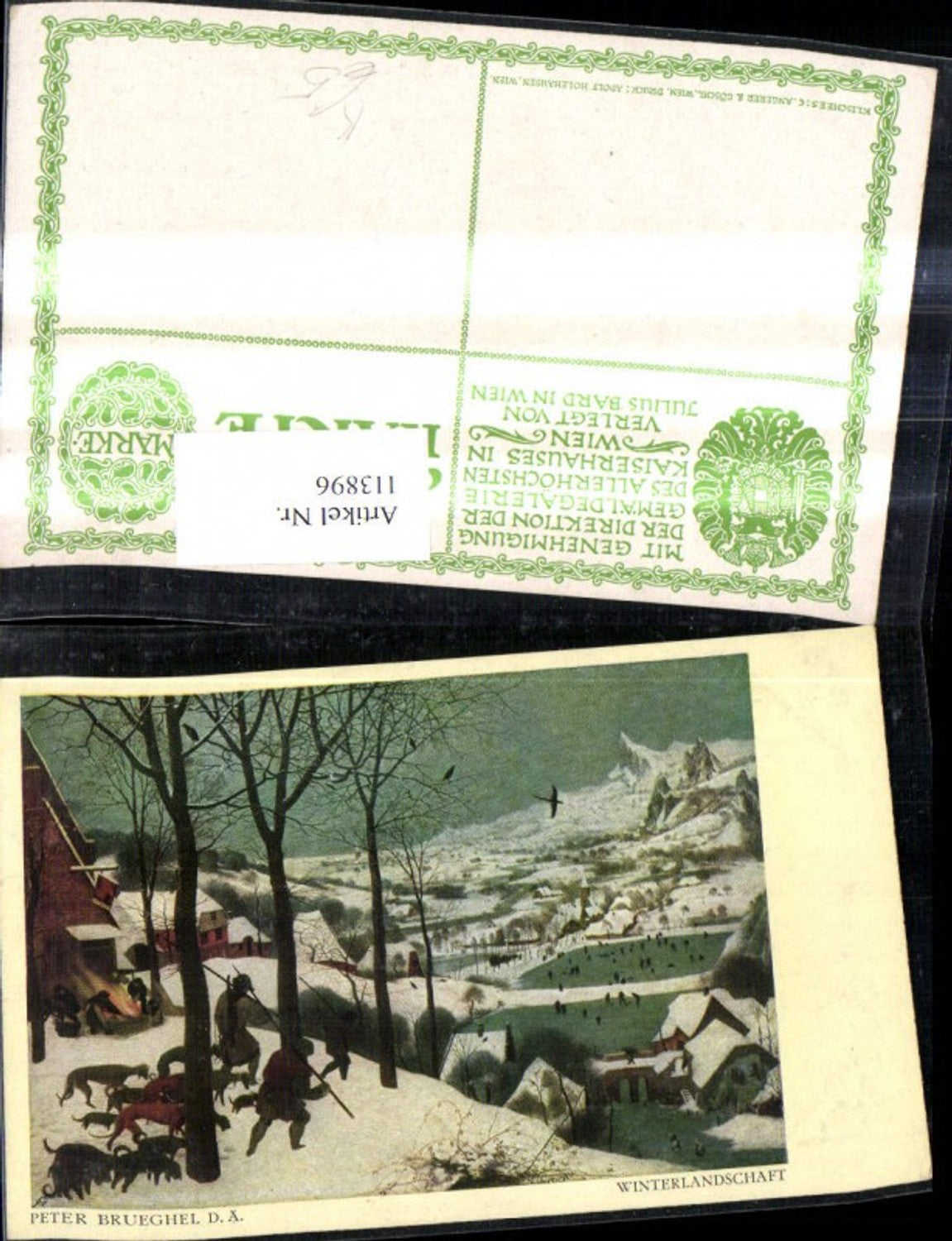 113896,Künstler Ak Peter Brueghel d. Ältere Winterlandschaft