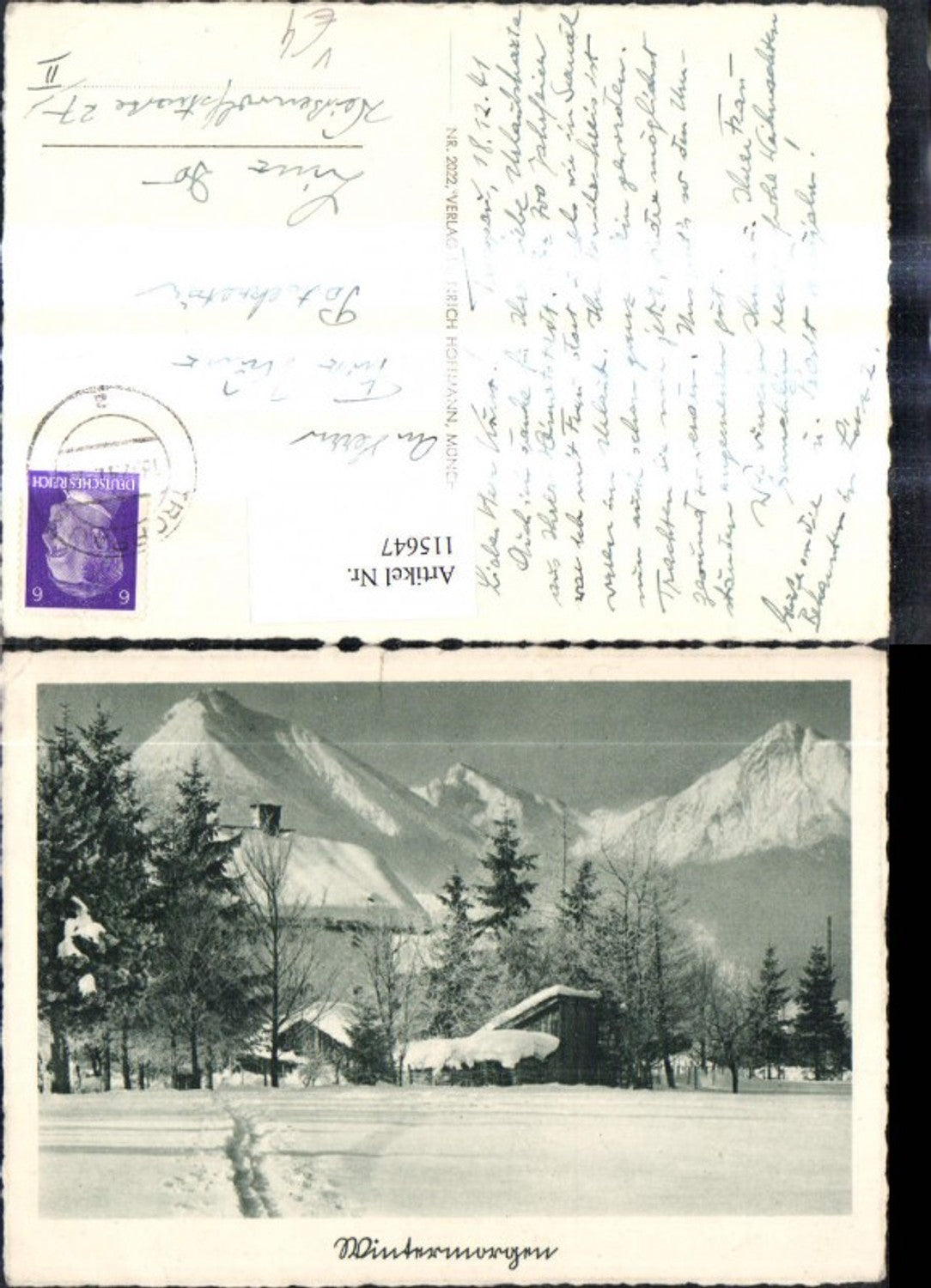 115647,Künstler Ak Wintermorgen Haus Winterlandschaft pub Heinirch Hoffmann 2022