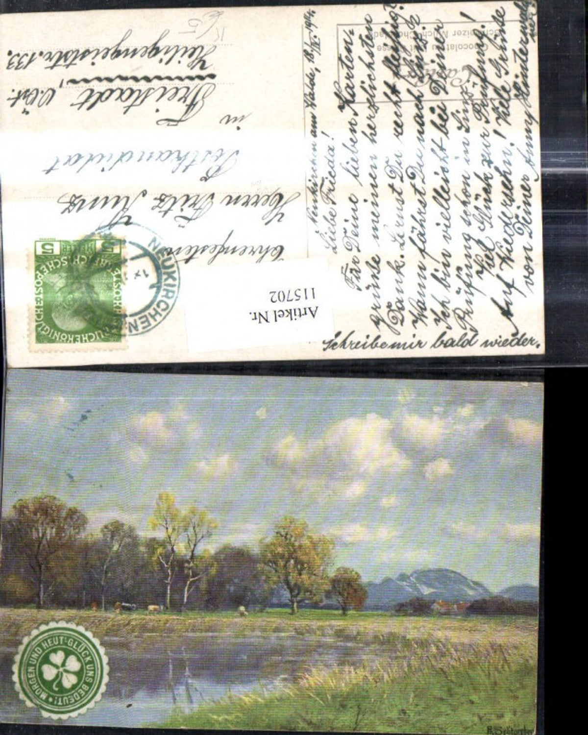 115702,Künstler Ak Fritz Splitgerber Landschaft