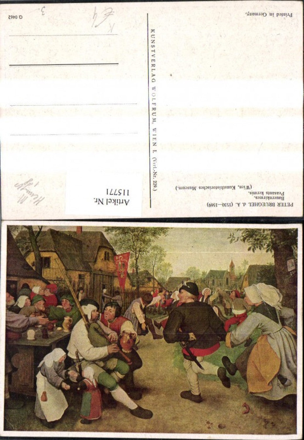 115771,Künstler Ak Peter Brueghel d. Ältere Bauernkirmes