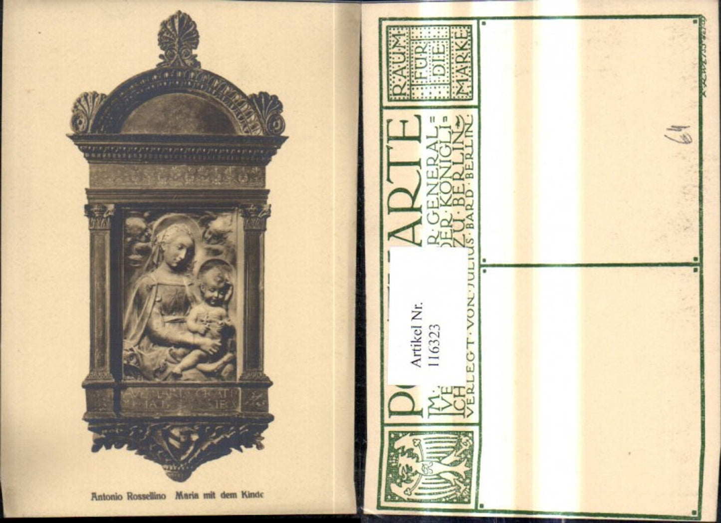 116323,Künstler Ak Antonio Rossellino Maria m. d. Kinde