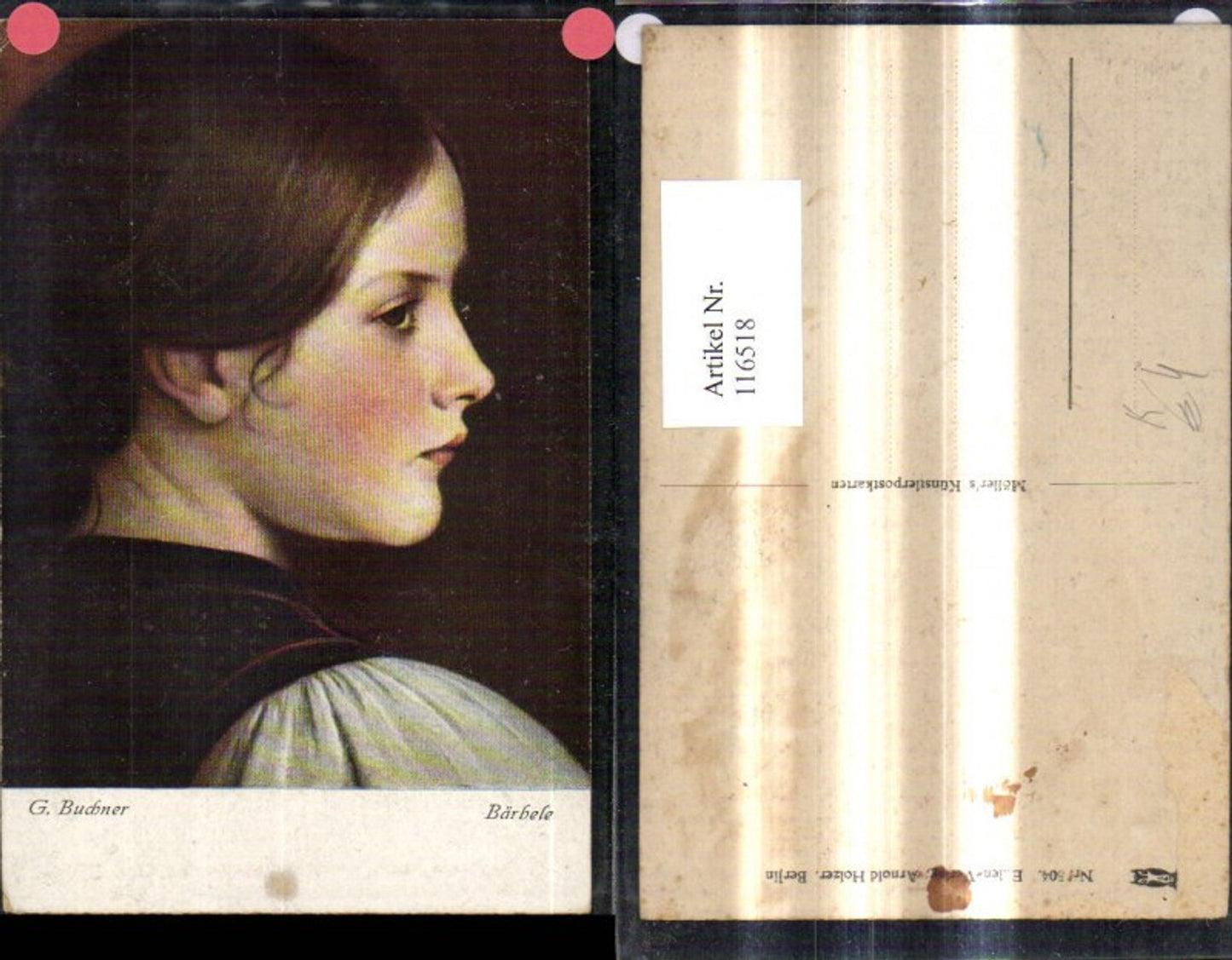 116518,Künstler Ak G. Buchner Bärbele Frau Mädchen Portrait