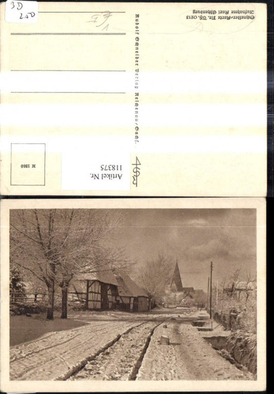 118375,Dorfstrasse i. Winter pub Schneider Karte 0213