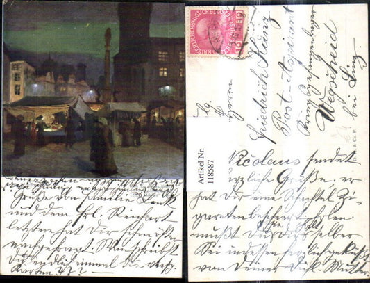 118587,Künstler Ak B. Wachsmann St Nikolausmarkt