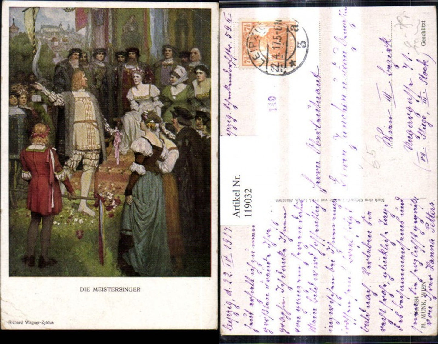 119032,M. Munk Vienne 984 Ferd. Leeke Richard Wagner Zyklus Die Meistersinger