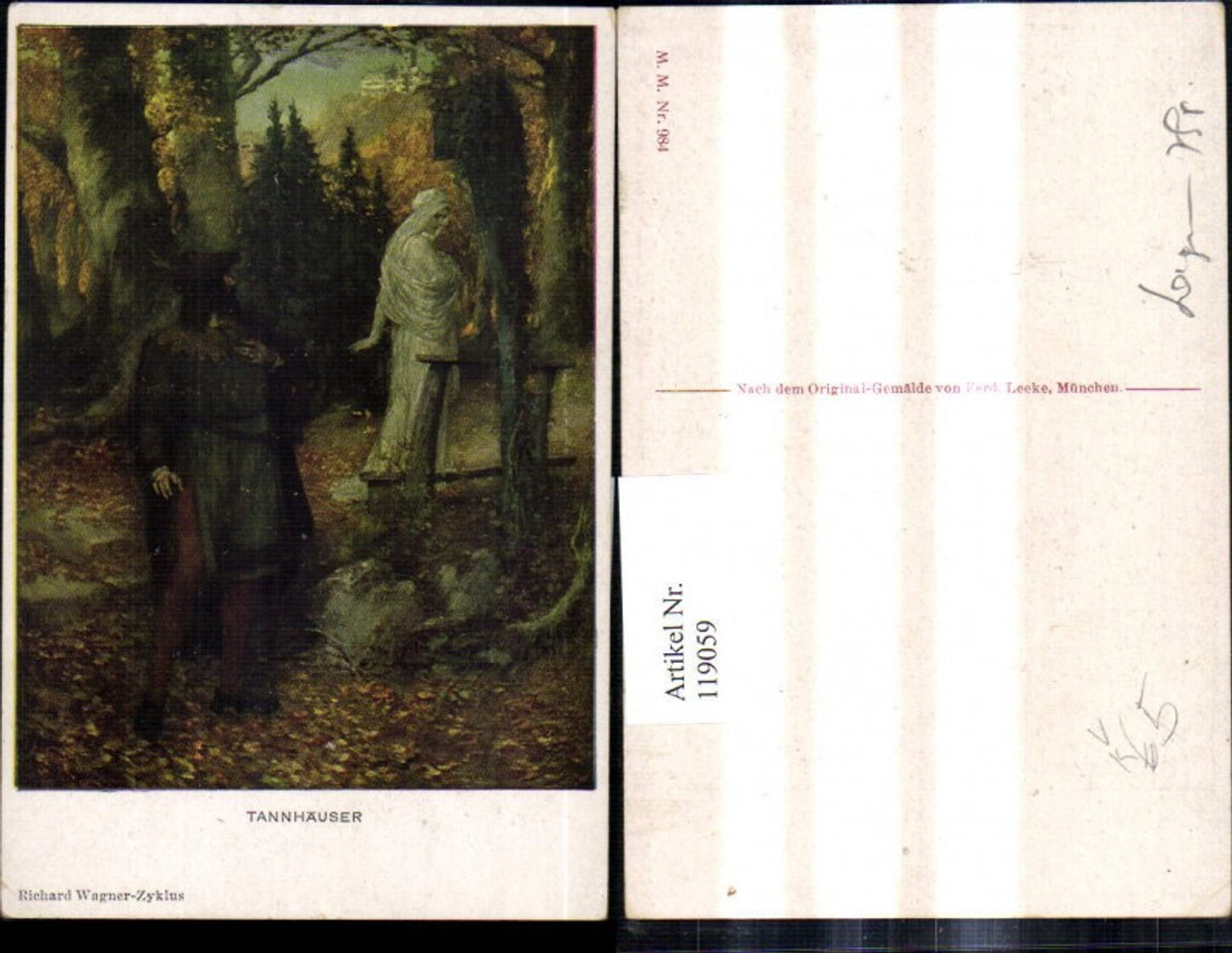119059,M. Munk Vienne 984 Ferd. Leeke Richard Wagner Zyklus Tannhäuser