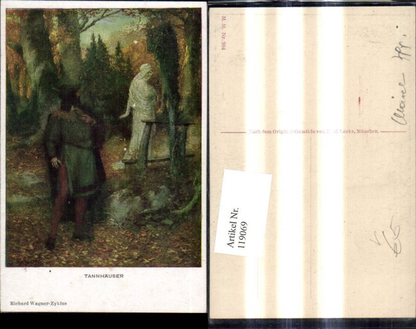 119069,M. Munk Vienne 984 Ferd. Leeke Richard Wagner Zyklus Tannhäuser