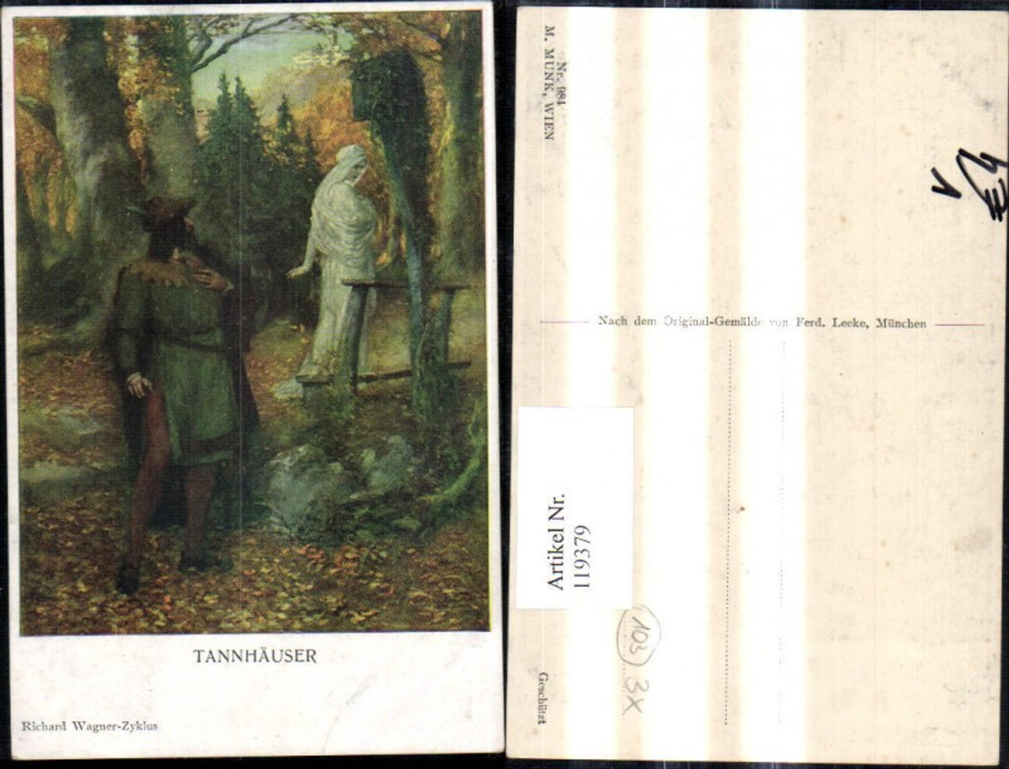 119379,M. Munk Vienne 984 Ferd. Leeke Richard Wagner Zyklus Tannhäuser