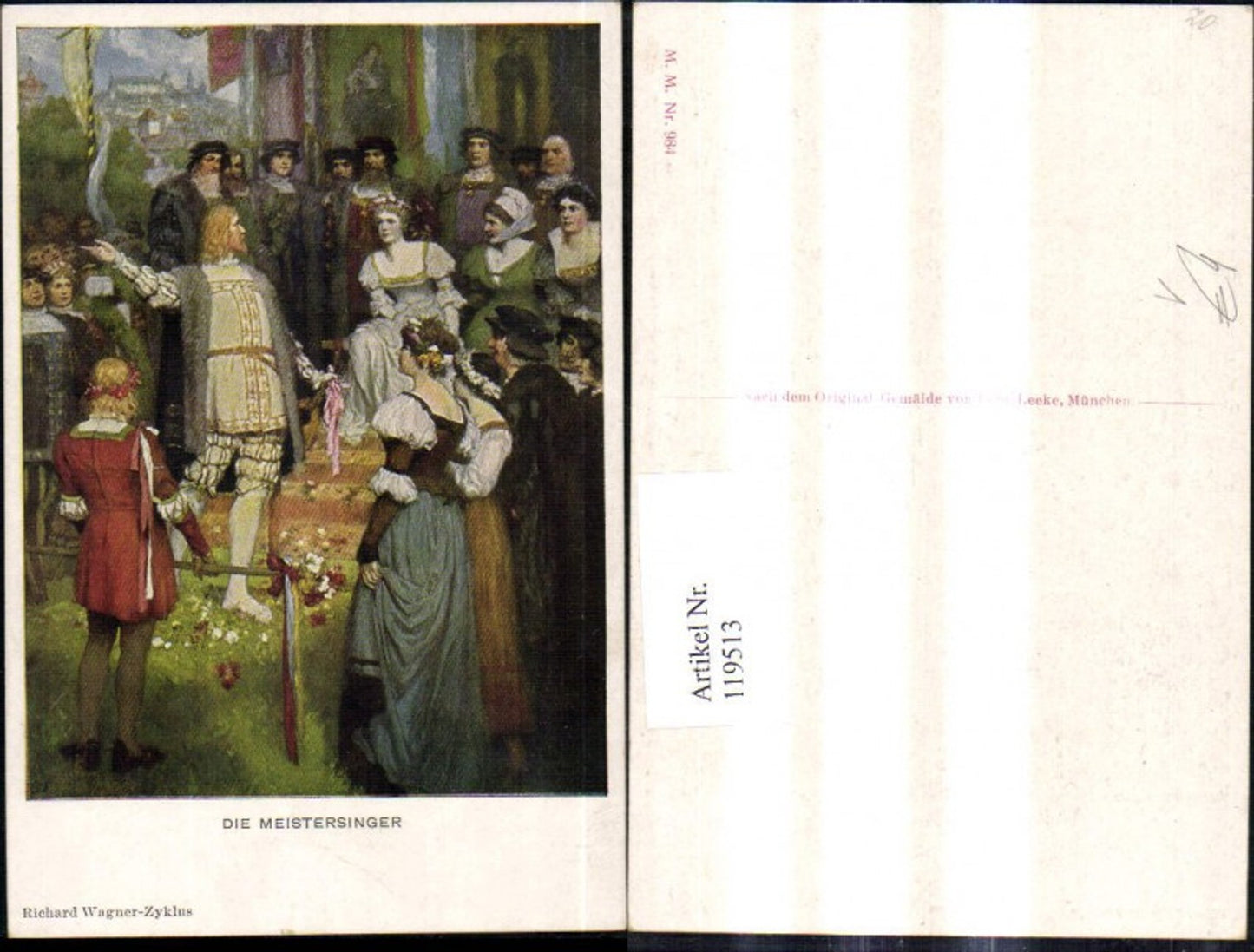 119513,M. Munk Vienne 984 Ferd. Leeke Richard Wagner Zyklus Die Meistersinger