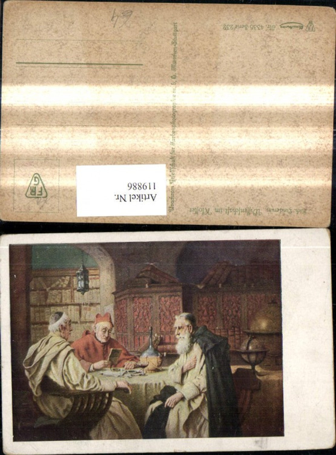 119886,Künstler Ak Rich. Linderum Wissenschaft i. Kloster