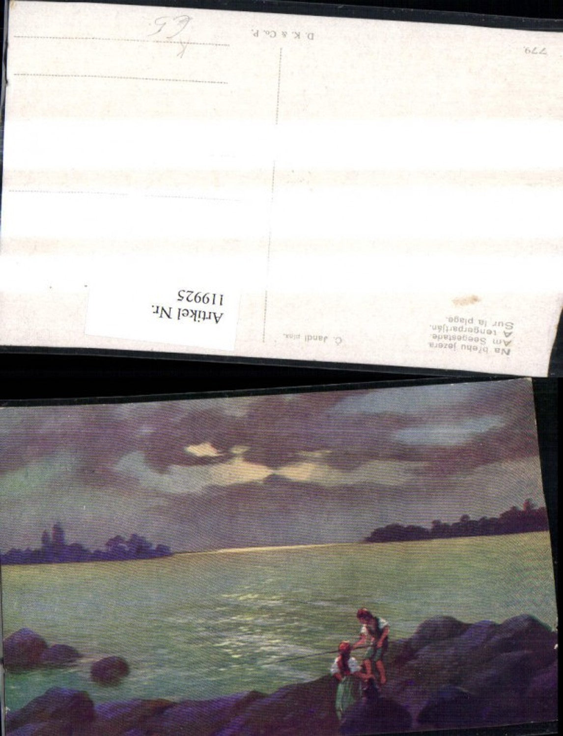 119925,Künstler Ak C. Jandl Am Seegestade