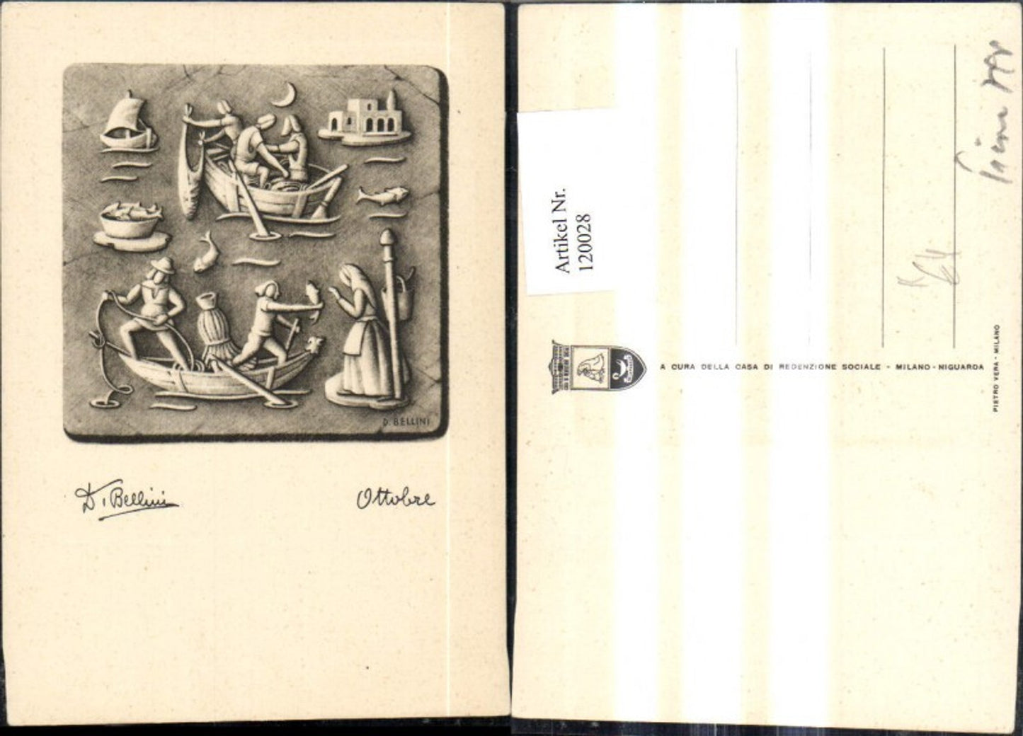 120028,Künstler Ak D. Bellini Ottobre Oktober