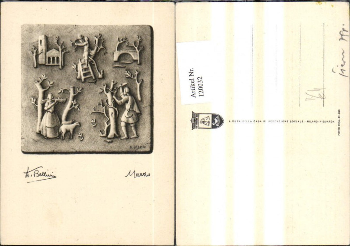 120032,Künstler Ak D. Bellini Marzo März