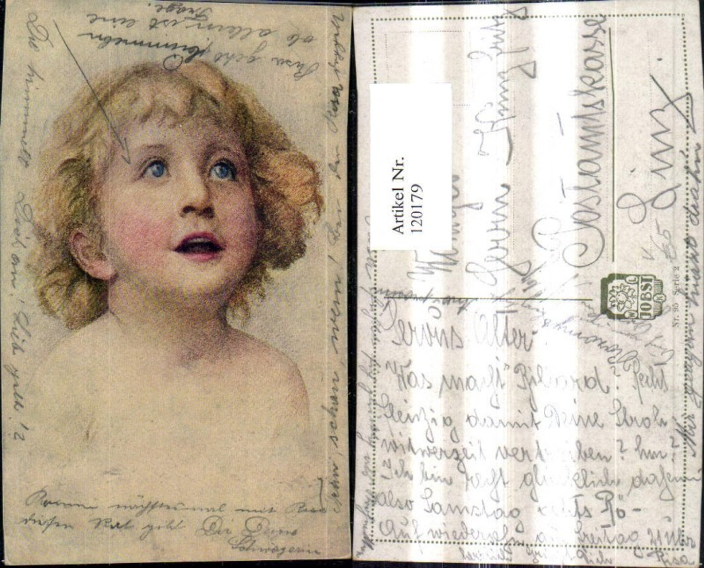 120179,Künstler Ak Kind Mädchen Portrait pub Jobst 95/2