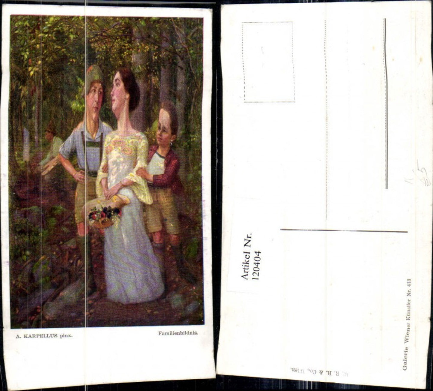 120404,Künstler Ak A. Karpellus Familienbildnis