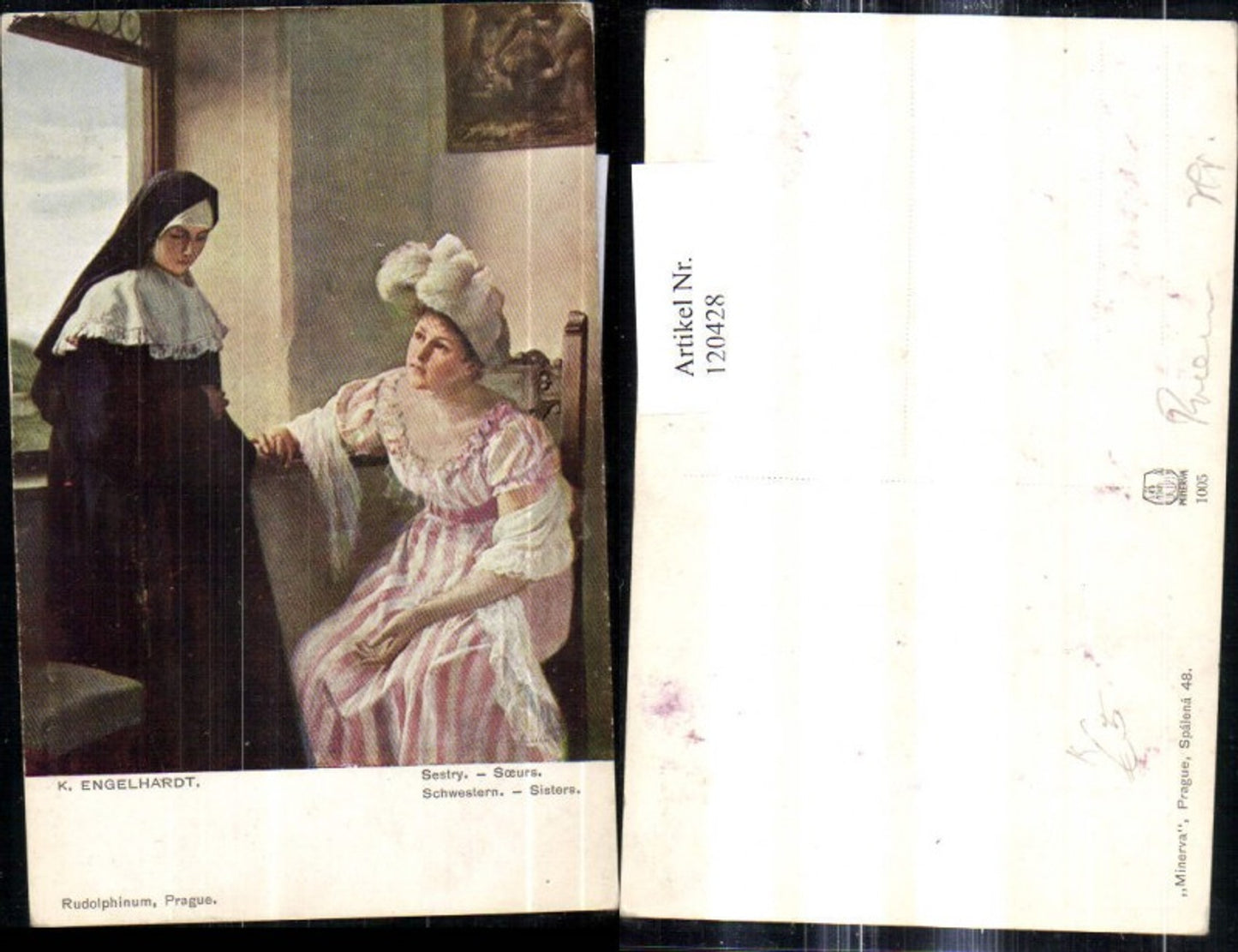 120428,Künstler Ak K. Engelhardt Schwestern Nonne