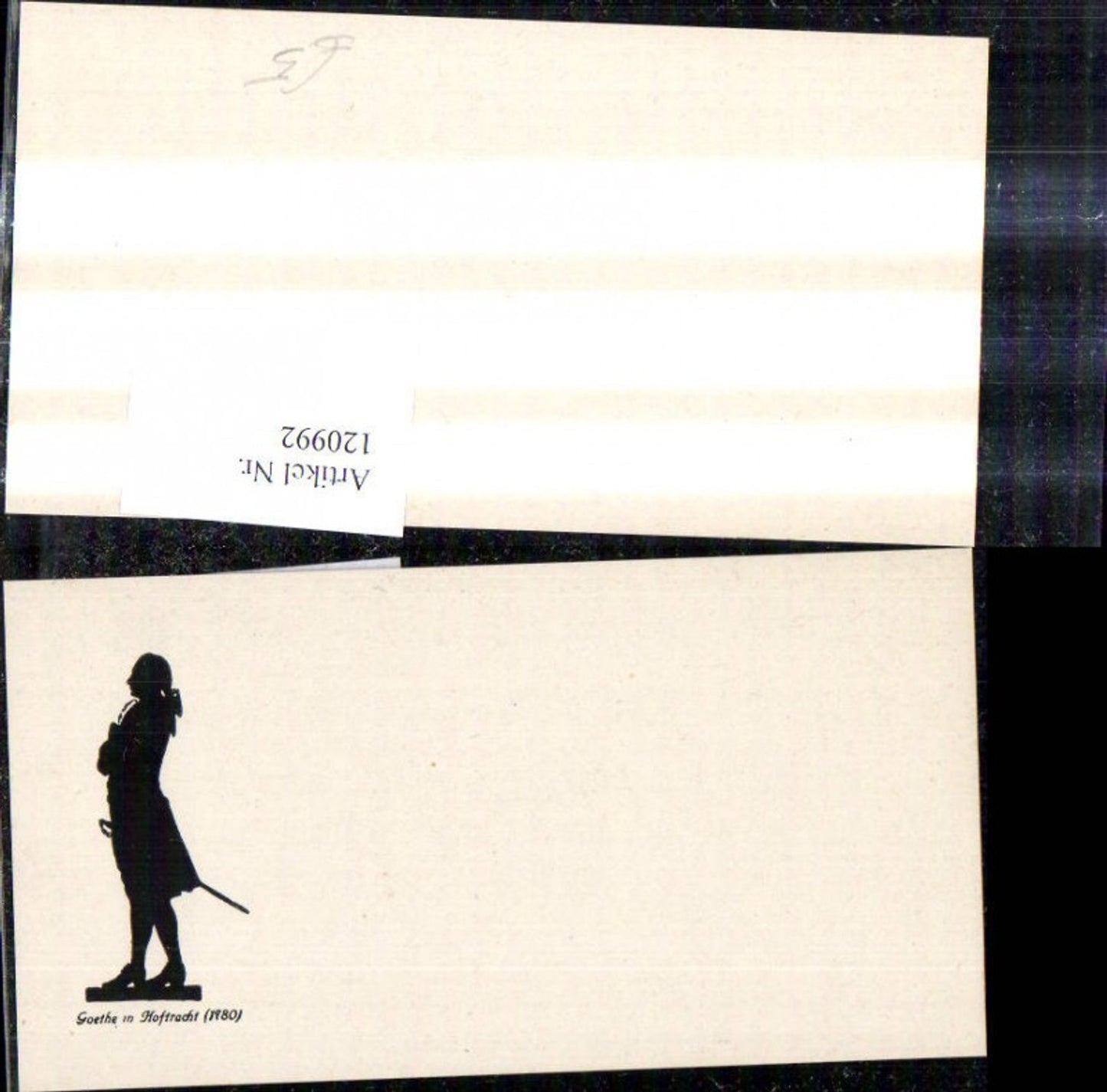 120992,Scherenschnitte Silhouette Goethe i. Hoftracht 1780