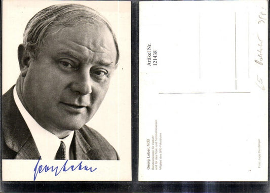 121438,Georg Leber Bundesminister f. Verkehr Autogramm Politik