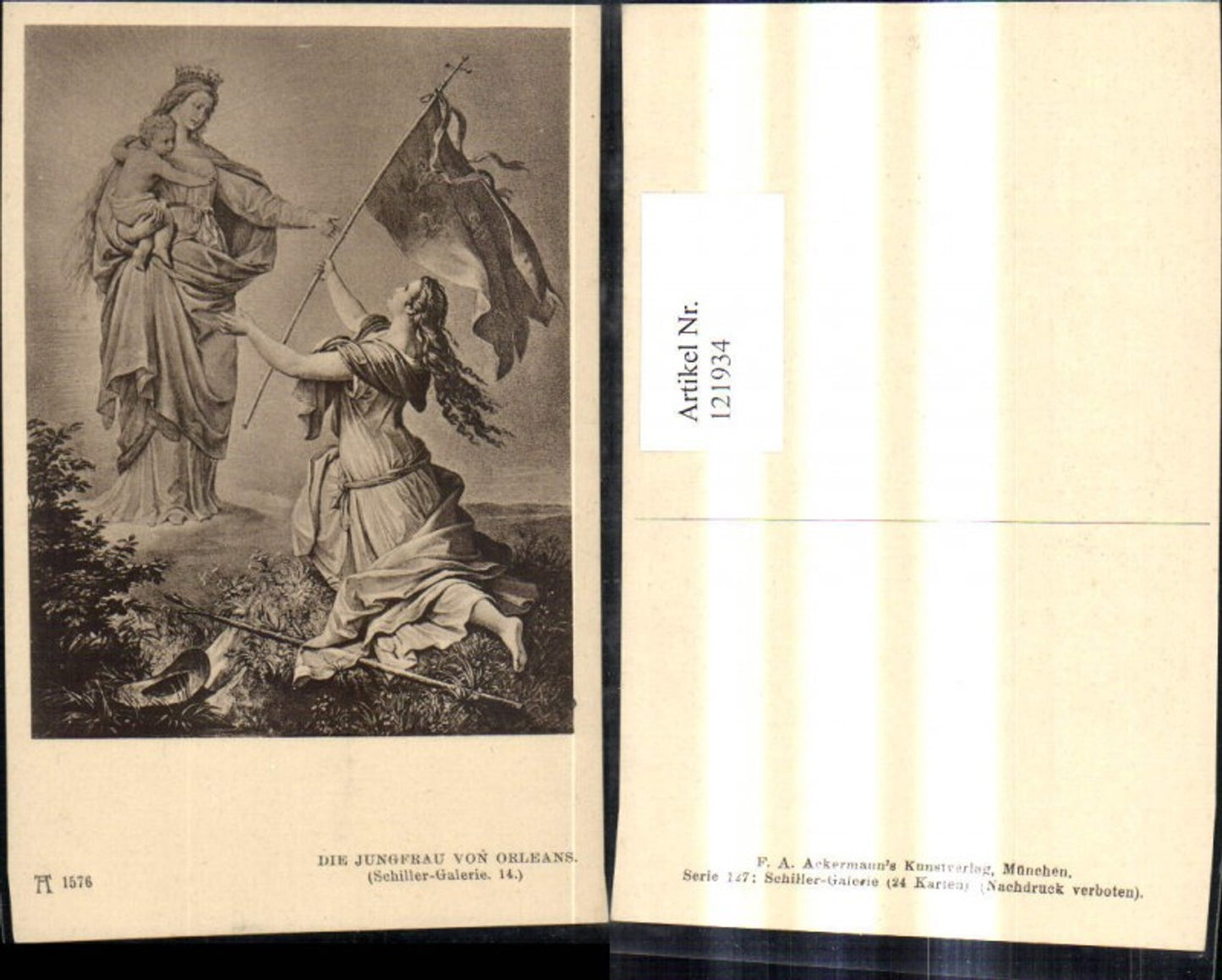 121934,Die Jungfrau v. Orleans Schiller Galerie 14 pub Ackermann 1576