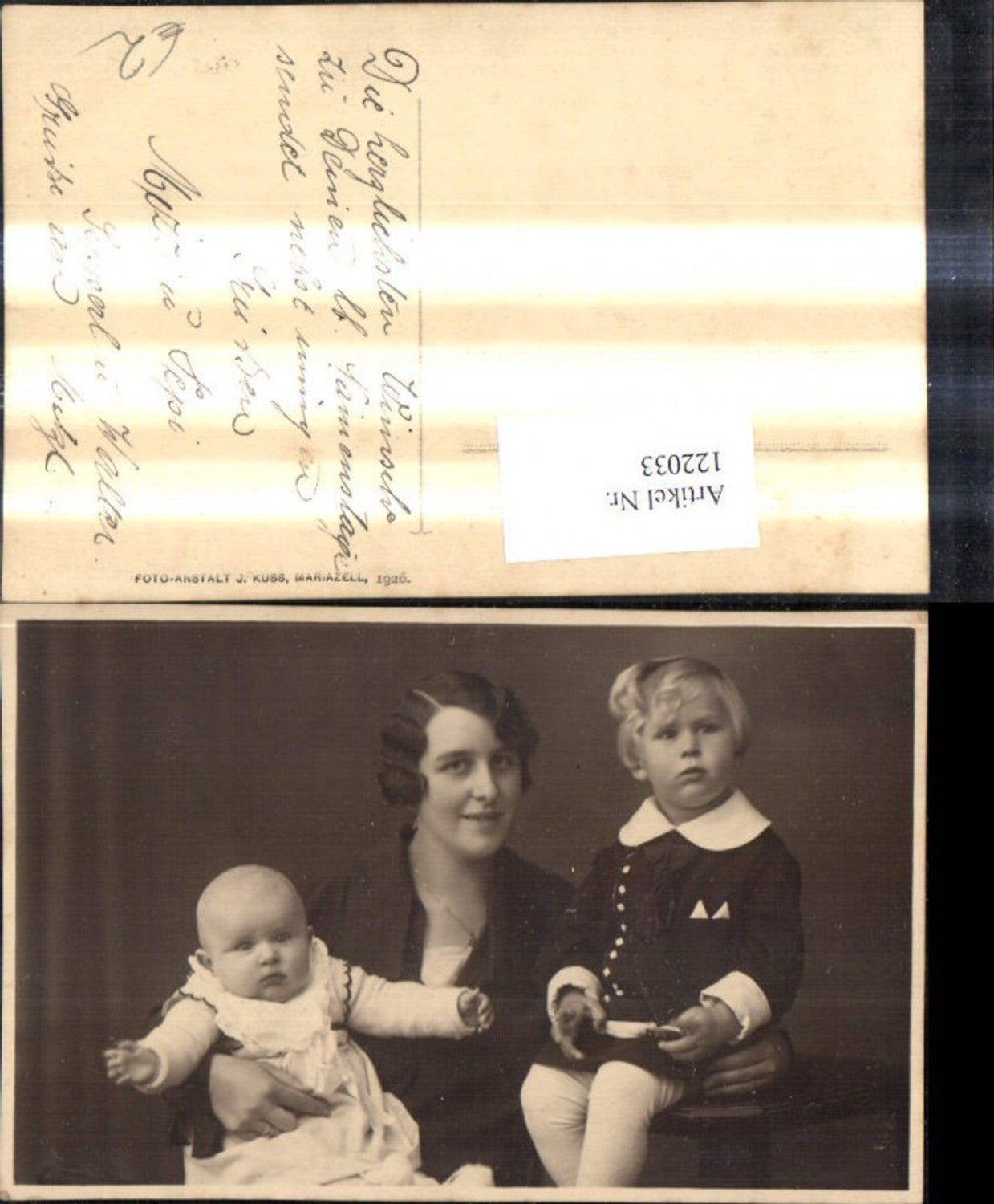 122033,Foto Ak Kinder m. Mutter Frau